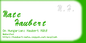 mate haubert business card